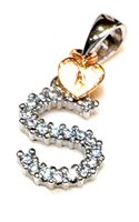 Anhänger Dame ALFABETO in Weißgold Cubic Zirconia S ZIRC P US/Z 0.80 BR